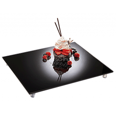 Поднос фуршетный зеркальный на ножках стекло ,L=32,5,B=17,5см