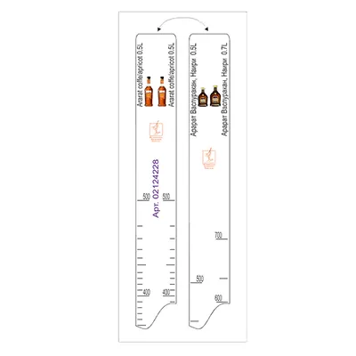 Линейка барная «Ararat Apricot» 0,5 л, «Васпуракан», «Наири» 0,5, 0,7 л пластик ,L=28,B=2см белый