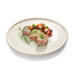 Тарелка «Ро дизайн бай кевала» мелкая керамика D=28см белый, изображение 2