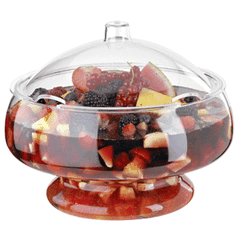 Емкость для пунша и фруктовых салатов акрил 5,4л D=25/18,H=15,5,L=28,5,B=28,5см прозр.