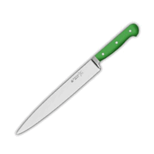 Нож для тонкой нарезки ,L=18см зелен.,металлич.