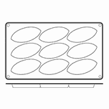Форма конд.для выпечки 10*4,5см силикон ,H=15,L=295,B=175мм кирпичн.