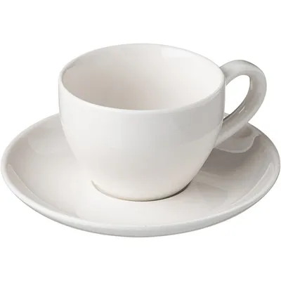 Кофейная пара «Кунстверк» фарфор 90мл D=112,H=49,L=90мм белый, изображение 2