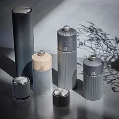 Мельница для соли «Лайн» бук,алюмин. ,H=18см белый,св. дерево, изображение 4