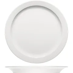 Plate “Carat” small  porcelain  D=255, H=25mm  white