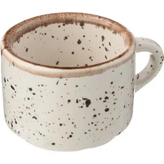 Чашка кофейная «Пунто Бьянка» фарфор 80мл ,H=47,B=60мм бежев.,черный, изображение 3