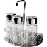 Набор для специй со стаканом для зубочисток стекло,сталь нерж. D=135,H=125,L=135,B=65мм прозр.,метал
