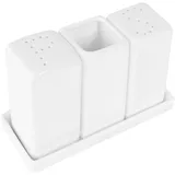 Набор для специй «Кунстверк» 3 предмета на подставке фарфор ,H=90,L=140,B=55мм белый