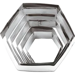 Set of confectionery molds “Hexagon.”[6pcs] stainless steel ,H=30,L=95,B=95mm metal.