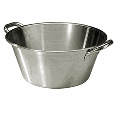 Basin 2 handles  stainless steel  21 l  D=47, H=20 cm  metal.