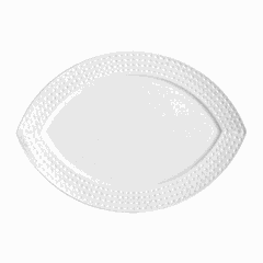 Dish “Satinik” oval  porcelain ,H=15,L=270,B=190mm white