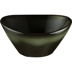 Salad bowl “Trend corten”  porcelain  100 ml , H=5, L=10, B=7 cm  dark green.