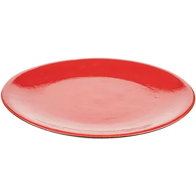 Тарелка «Кармин» мелкая керамика D=21см красный,черный, изображение 2