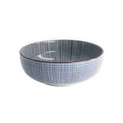 Салатник «Сендан» фарфор 0,9л D=178,H=66мм голуб.,белый