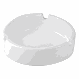 Пепельница «Кунстверк» треугольная фарфор ,H=28,L=85/85,B=136мм белый