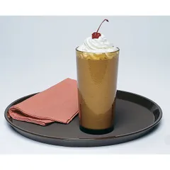 Поднос «Политрид» прорезиненный круглый полипроп. D=28см черный, изображение 2