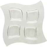 Менажница квадратная волнистый край стекло D=25,H=20,L=250/65,B=250мм прозр.