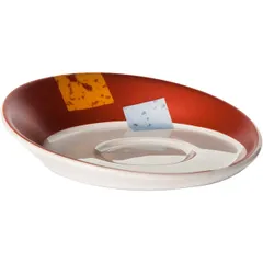 Блюдце «Зен Шиир» фарфор D=110,H=24мм белый,оранжев., изображение 2