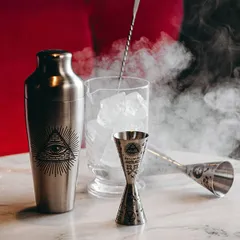 Джиггер «Афродита» 60/90 мл с рисунком сталь нерж. D=45,H=145мм серебрист., изображение 2