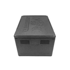 Термоконтейнер «Нормал» до 50 кг полипроп. 131л ,H=45,L=80,B=60см черный, изображение 4