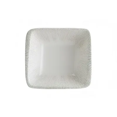 Салатник «Ирис» прямоугольный фарфор 450мл ,H=5,L=15,B=14см белый,серый