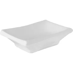 Rectangular sauce boat “Kunstwerk”  porcelain  50 ml , H=3, L=10, B=6cm  white