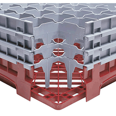 Cassette for glasses 36 cells Dmax=73,Hmax=92mm polyprop. ,H=14.3,L=50,B=50cm gray