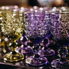 Бокал для вина стекло 310мл D=86,H=163мм фиолет., изображение 2