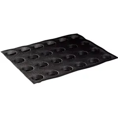 Air conditioner shape perforated “Circle” 24 pieces on a sheet 30x40cm  silicone, fiberglass  D=40, H=16mm  black