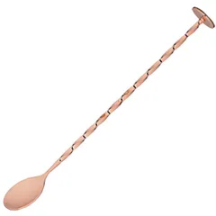 Bar spoon “Probar” with muddler  stainless steel , L=260, B=25mm  copper