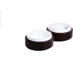 Салатник «Фрэймс» на подставке пластик,дерево 2,5л D=26,4/22,8,H=11,8см белый,коричнев.