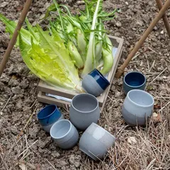 Стакан для горячих напитков «Нау» керамика 200мл D=80,H=73мм серый, изображение 2