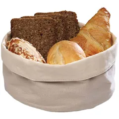Bread basket cotton D=17,H=11cm beige.