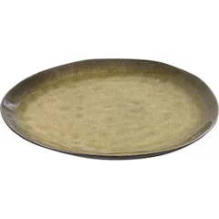 Тарелка «Пьюр» овальная керамика ,L=28,B=24см зелен.