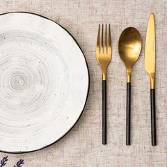 Ложка чайная «Дистрикт Блэк Голд Мэтт» сталь нерж. ,L=145,B=30мм золотой,черный, изображение 3