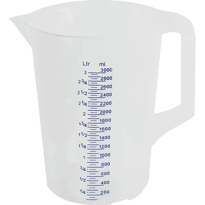 Стакан мерный с ручкой полипроп. 3л D=17,5,H=23см прозр.