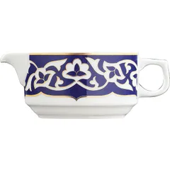 Sauce boat “Vostok Gold”  porcelain  100 ml , H=45, L=130, B=55mm  blue, gold