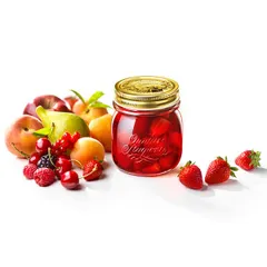 Банка «Кватро Стаджони» круглая с крышкой стекло,металл 250мл D=84,H=93мм прозр., изображение 3