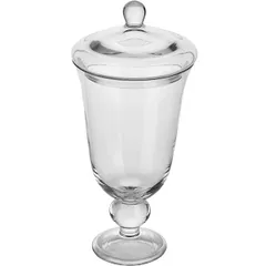 Ваза для фруктов с крышкой стекло D=21,H=39см прозр., изображение 3