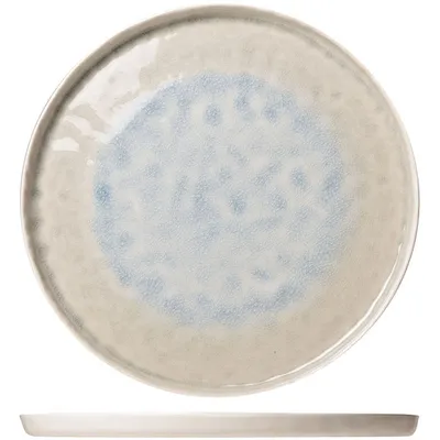Тарелка керамика D=27,5см белый,голуб.