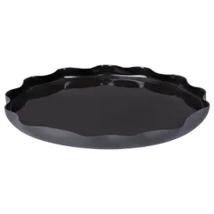 Тарелка «Вейв» с бортом фарфор D=27,H=2см черный, изображение 2