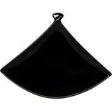 Блюдо «Кунстверк» веер фарфор ,H=2,L=27,B=20см черный