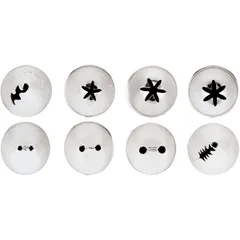 Набор кондитерских насадок[8шт] сталь нерж. D=17,H=30,L=115,B=60мм металлич.