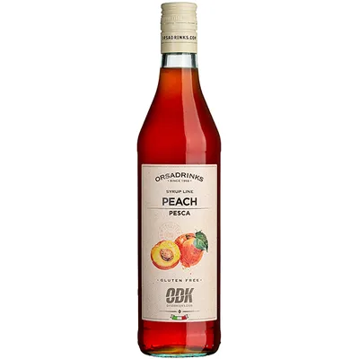 Сироп «Персик» ODK стекло 0,75л D=65,H=305мм, Состояние товара: Новый, Вкус: Персик, Материал: Стекло, Объем по данным поставщика (мл): 750