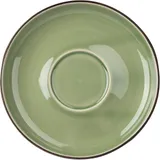 Saucer “Sage”  porcelain  D=12cm  green, bronze.