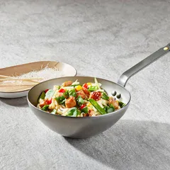 Сковорода-вок «Минерал Би» сталь D=32см металлич., изображение 2