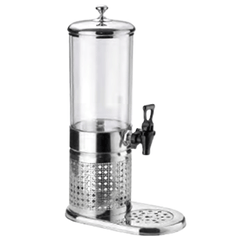 Dispenser for cold drinks  stainless steel, polycarbonate  8 l  D = 20 cm  metallic, transparent.