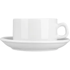 Чайная пара «Коллаж» фарфор 250мл белый