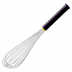 Whisk “Exoglass”  stainless steel, plastic , H=80, L=370/235mm  metallic, black