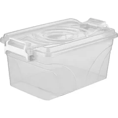 Food container with lid  polyprop. 5l ,H=15,L=33,B=19cm transparent.